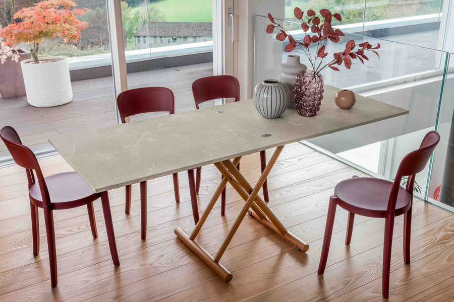 Elevate Stretch - Multi Function Extendable Dining Table Open - Space Saving Dining Tables - Spaceman Singapore