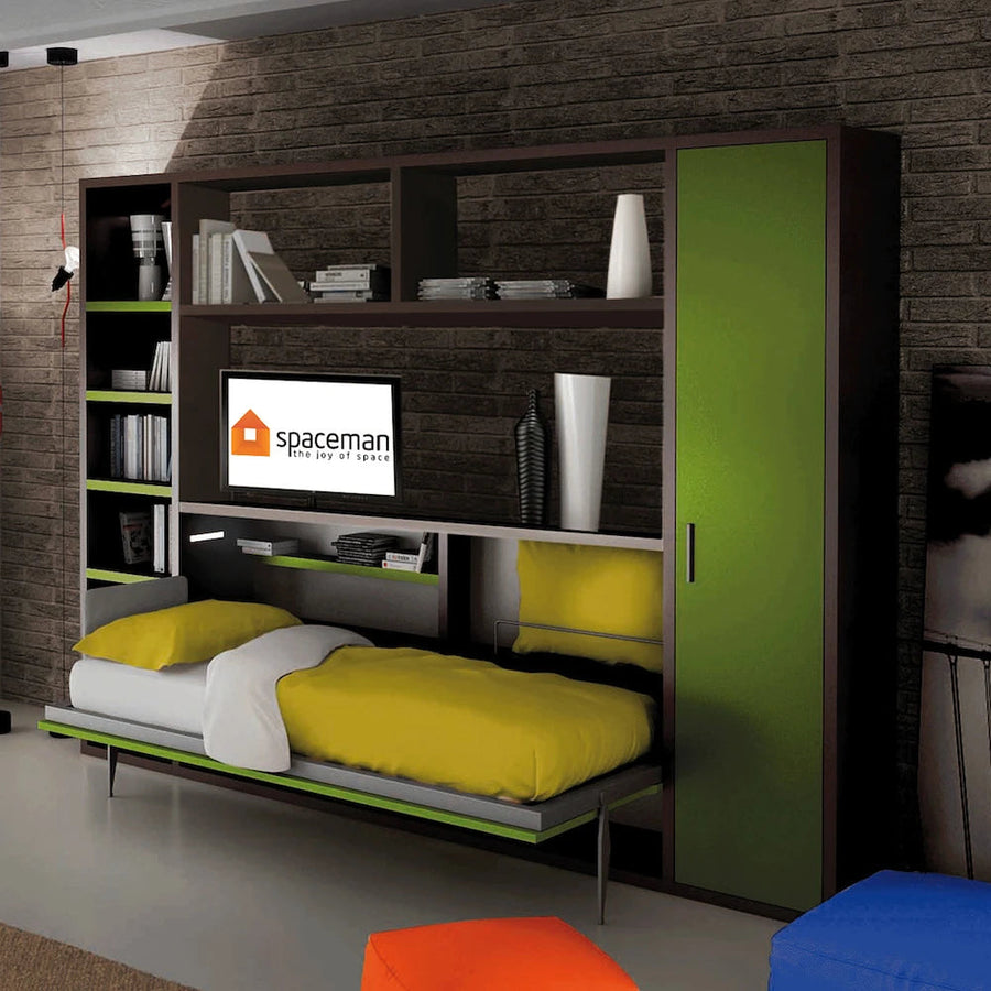 Tuckin - Kids and teen murphy bed - single bed - concealed mechanism - Horizontal bed - customised cabinetry - Space saving furniture - Spaceman Singapore