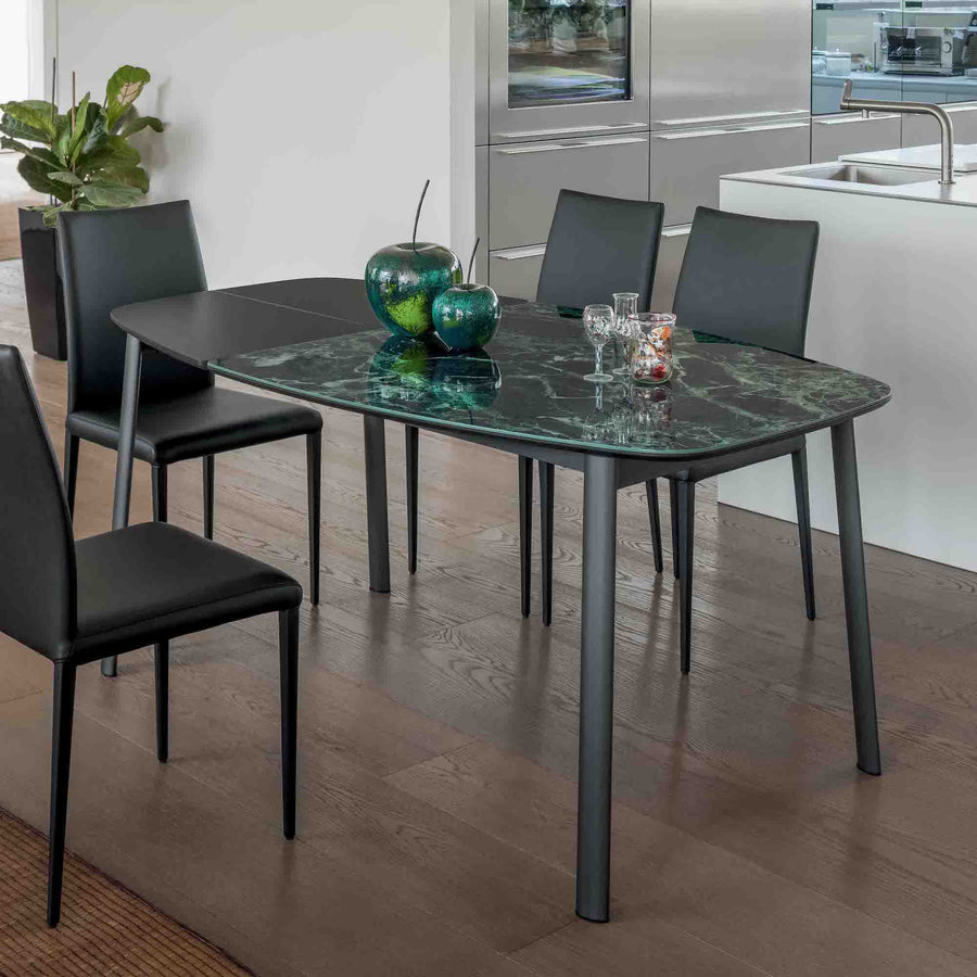 Morph - Sublime Ceramic Extendable Dining Table Open - Space Saving Dining Tables - Spaceman Singapore