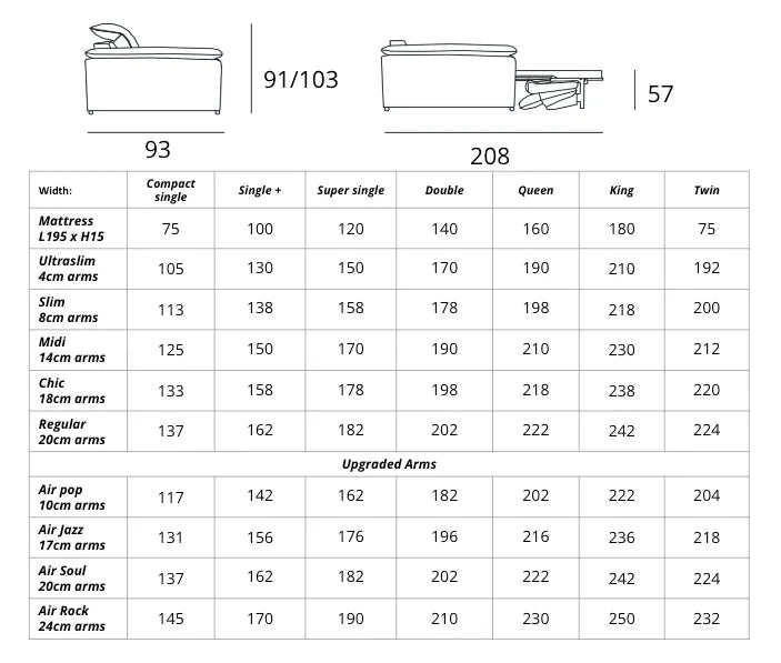 Slumbersofa Grandiose space saving sofa bed Spaceman