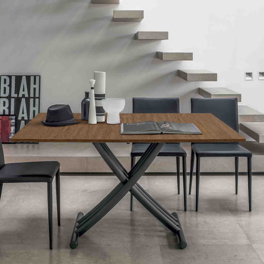 Threefold coffee dining table doubles in size - Multi function tables by Spaceman Singapore