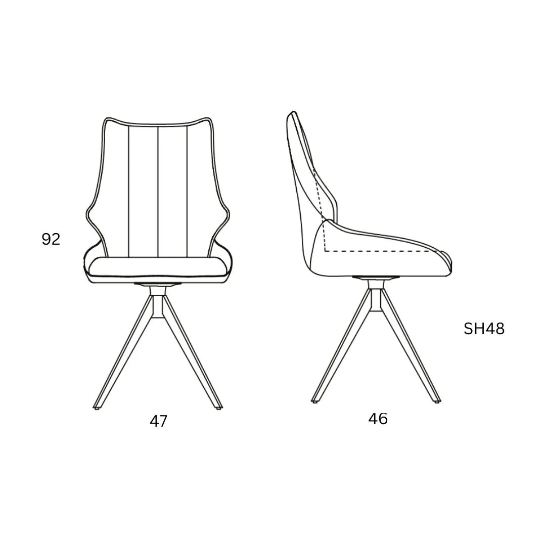 Wingback dining chair dimensions