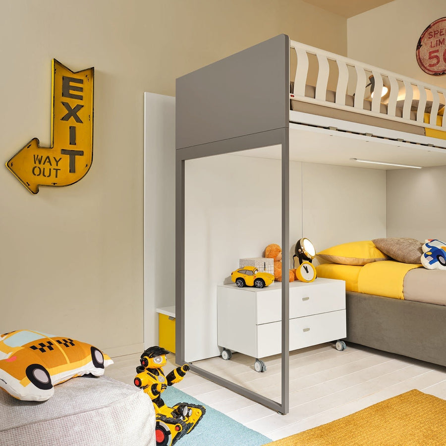 Kids Teens L Shaped Bunk Beds Made In Italy Spaceman