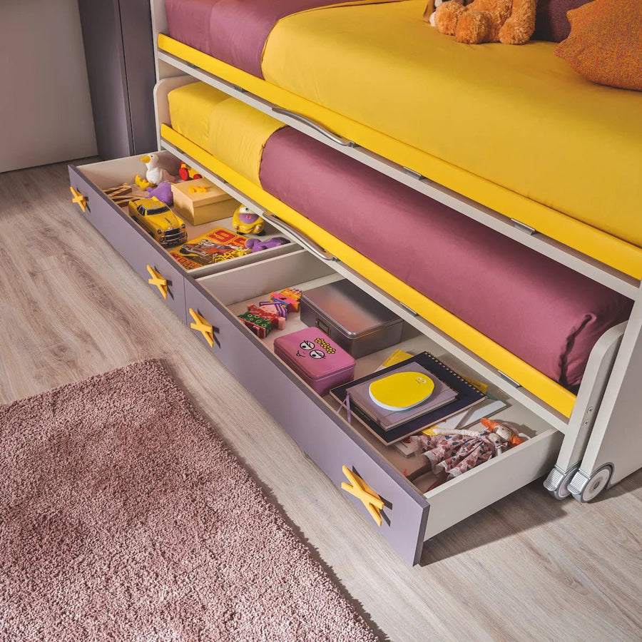 Bunk beds - Cascade - Kids and Teen Bunk Beds with Desk - Spaceman