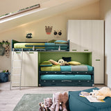 Bunk beds - Z - Kids/ Teens Bunk Beds with Wardrobes - Spaceman