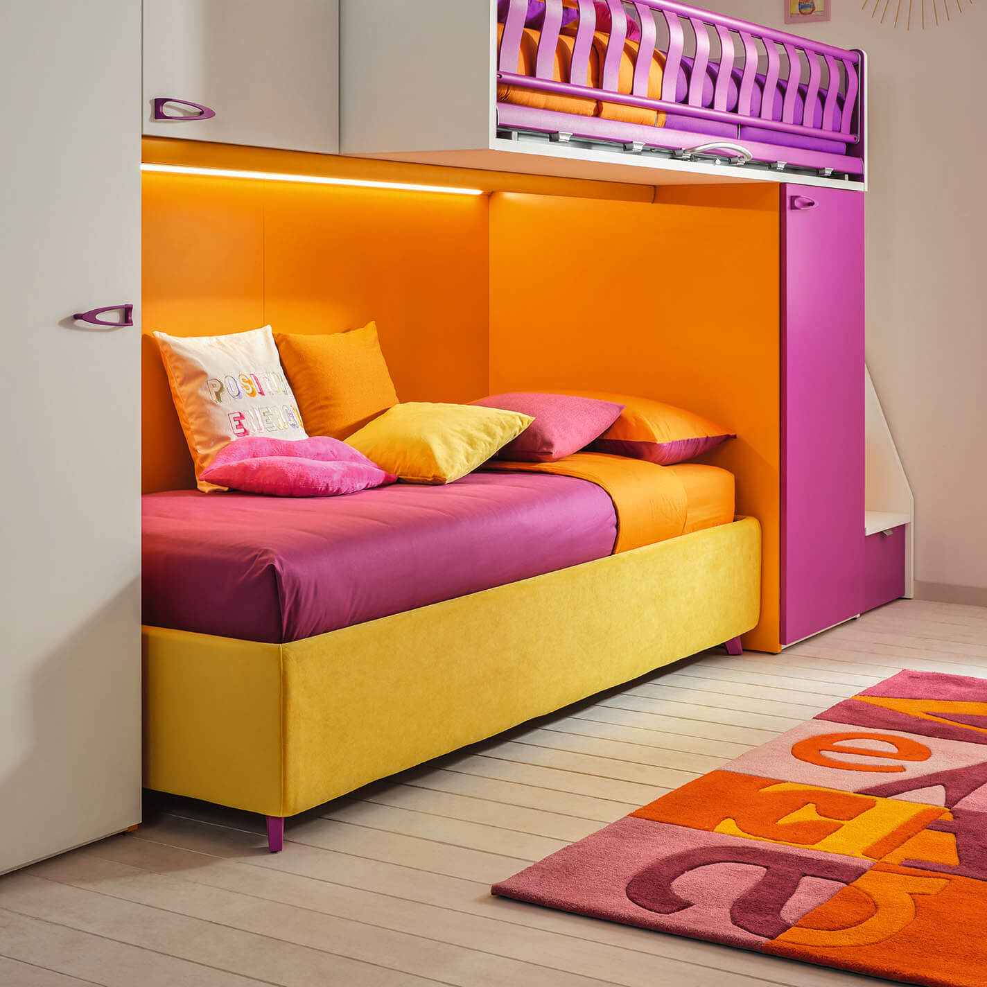 Bunk beds - Z - Kids/ Teens Bunk Beds with Wardrobes - Spaceman