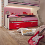 Bunk beds - Zigzag - Kids/ Teens Bunk Beds with Mobile Study Desk - Spaceman