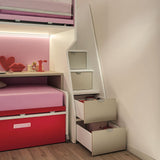 Bunk beds - Zigzag - Kids/ Teens Bunk Beds with Mobile Study Desk - Spaceman