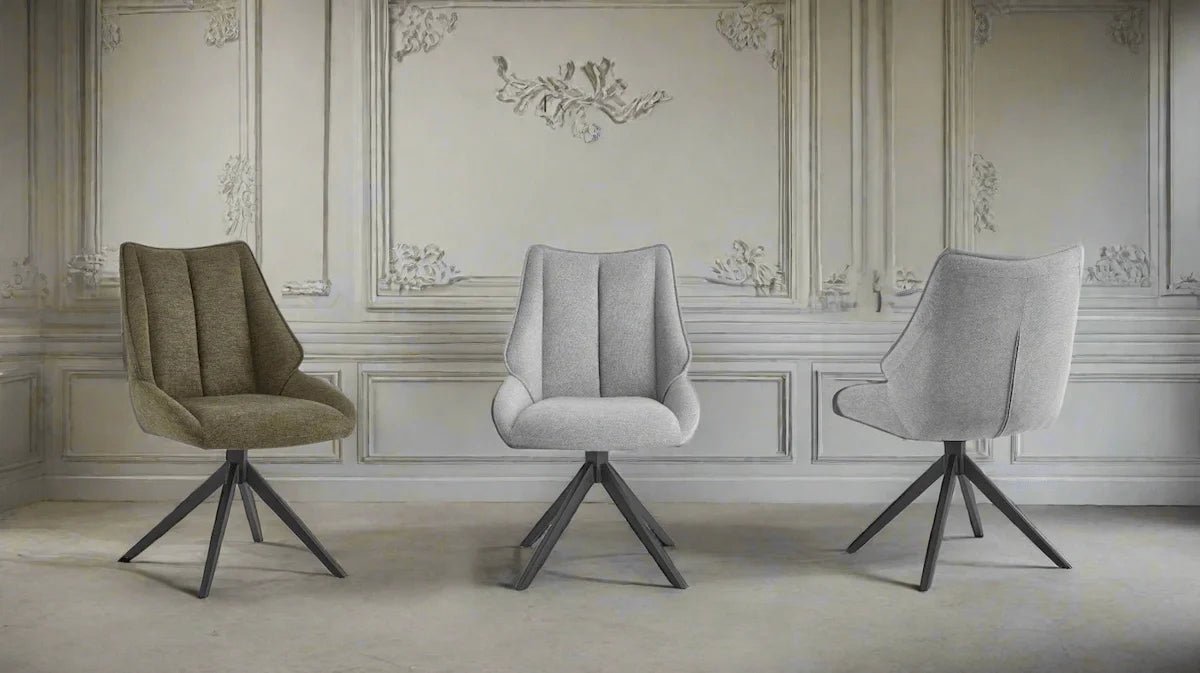 Chairs - Wingback - Luxurious Swivel Dining Chairs - Spaceman