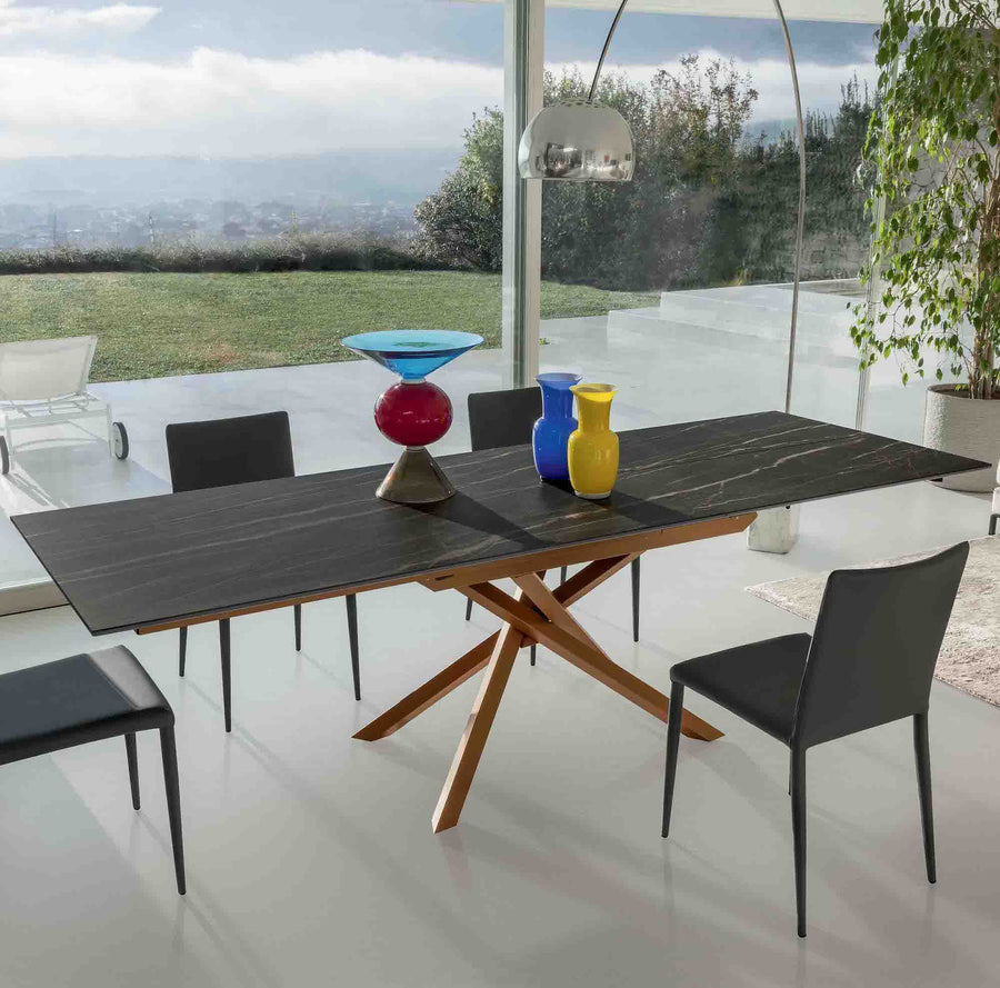 Dining table - Compatta - Intertwined Extendable Dining Table - Spaceman