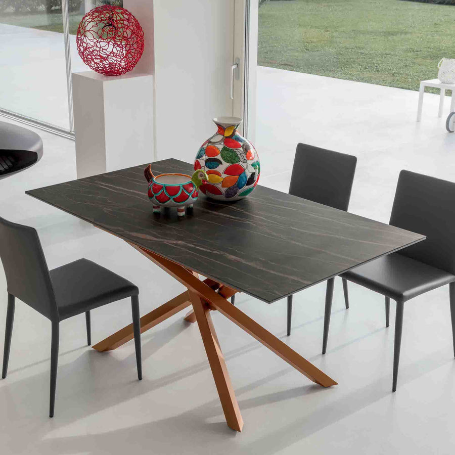 Dining table - Compatta - Intertwined Extendable Dining Table - Spaceman