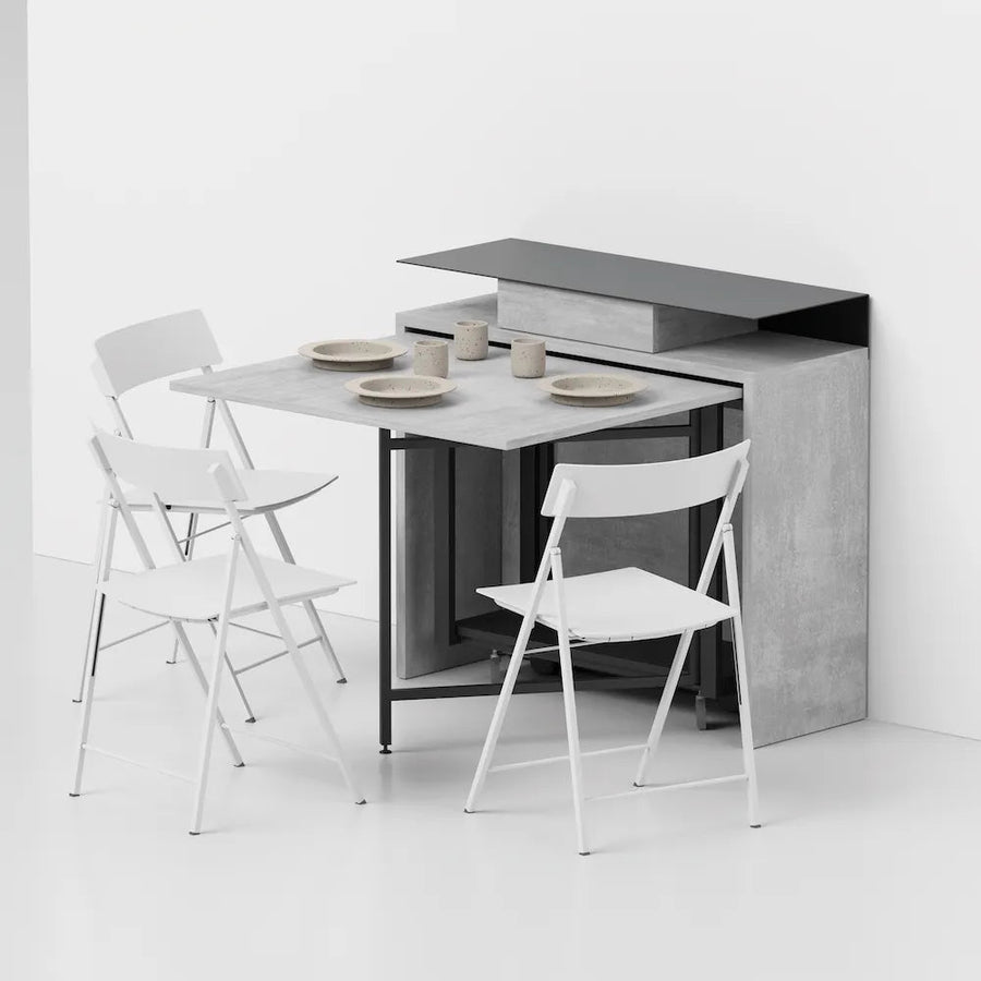 Dining table - Ensemble Console - Dining Table and Hidden Chairs - Spaceman