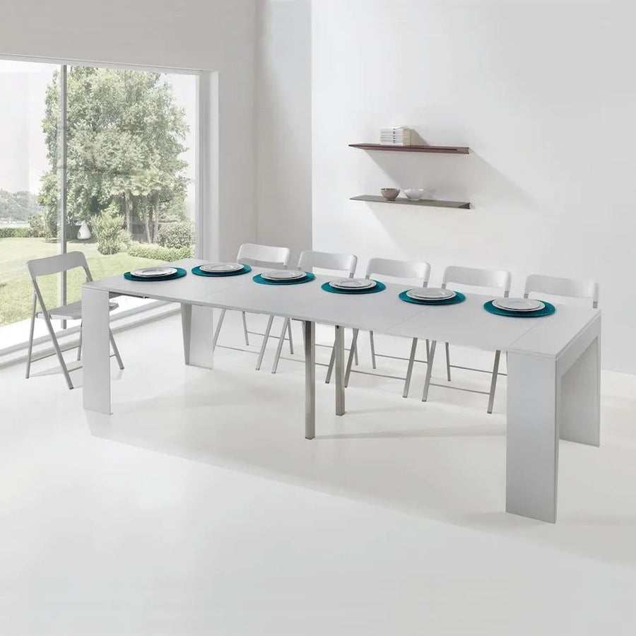 Dining table - Mammoth - Console Dining Table and Hidden Chairs - Spaceman