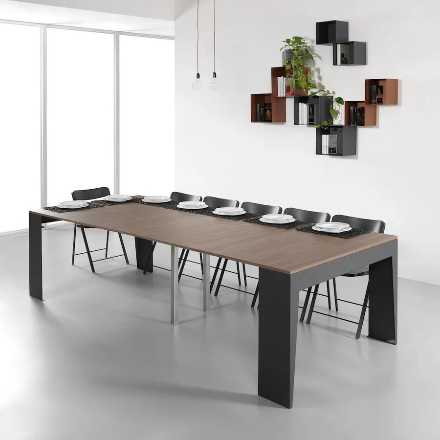 Dining table - Mammoth - Console Dining Table and Hidden Chairs - Spaceman