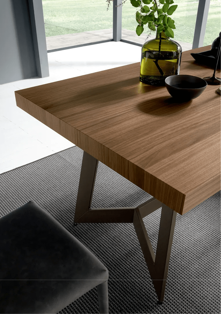 Dining table - Piazza - Dining Table Extends From Rectangular To Square - Spaceman