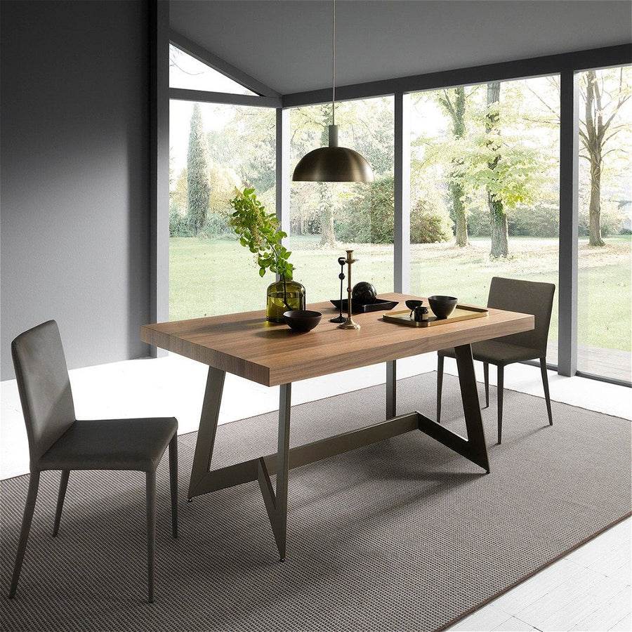 Dining table - Piazza - Dining Table Extends From Rectangular To Square - Spaceman