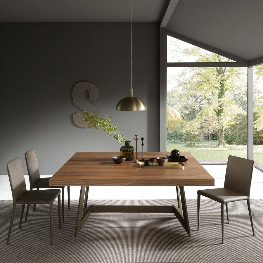 Dining table - Piazza - Dining Table Extends From Rectangular To Square - Spaceman