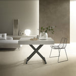 Dining table - Piazza Rise - Coffee and Extending Square Dining Table - Spaceman