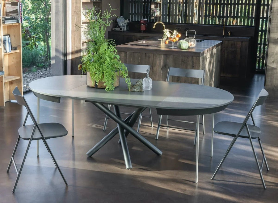 Dining table - Plexus Round - Modern Extending Dining Table - Spaceman