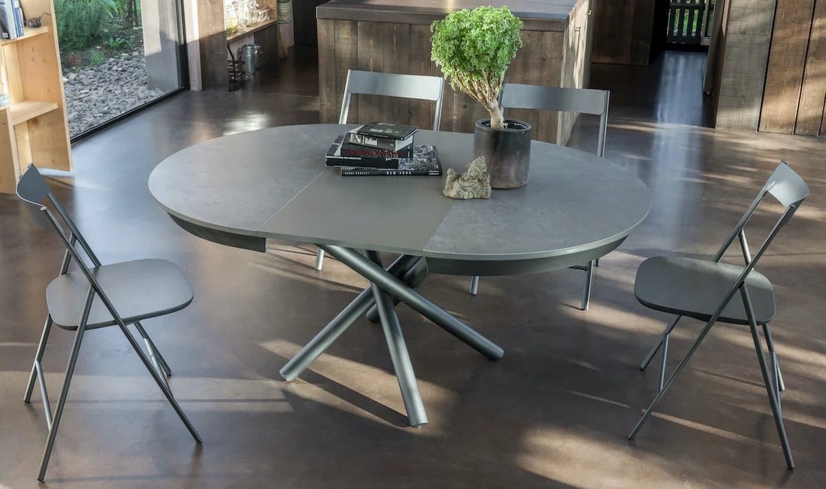 Dining table - Plexus Round - Modern Extending Dining Table - Spaceman