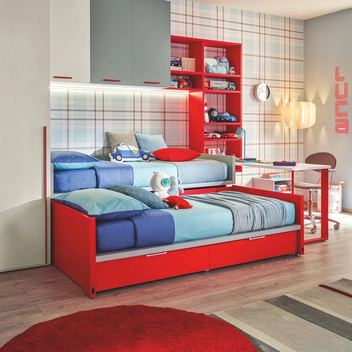  - Gemini - Kids/ Teens Bunk Beds with Drawers - Spaceman