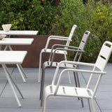 Outdoor - Slat - Stackable Outdoor Dining Chair - Spaceman