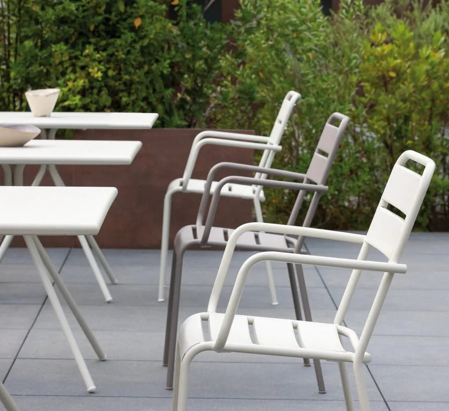 Outdoor - Slat - Stackable Outdoor Dining Chair - Spaceman