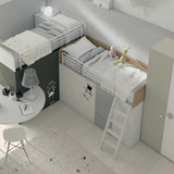  - Pandora - Kids/ Teens Loft Bed and Wardrobe - Spaceman