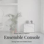 Ensemble console dining table and hidden chairs opening and closing video