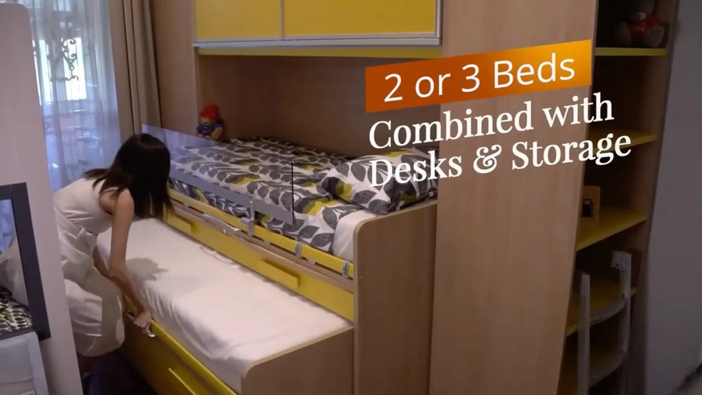 Bunk beds - Cascade - Kids and Teen Bunk Beds with Desk - Spaceman