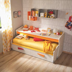  - Sage - Single Kids/Teens Bed with Mobile Desk - Spaceman